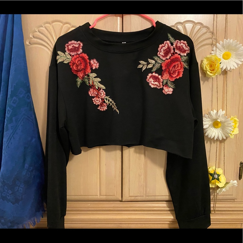 Adorable Cropped Sweatshirt